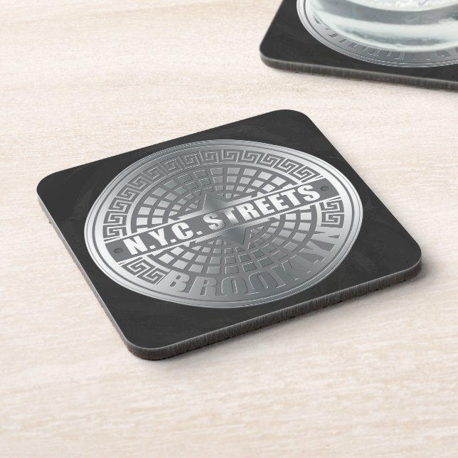 Manhole Covers Brooklyn Coaster (Left Side)