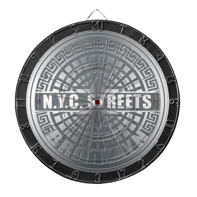 Manhole Covers Brooklyn Dartboard (Front)