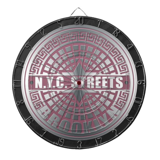 Manhole Covers Brooklyn Dartboard (Front)
