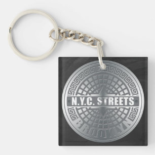 Manhole Covers Brooklyn Key Ring
