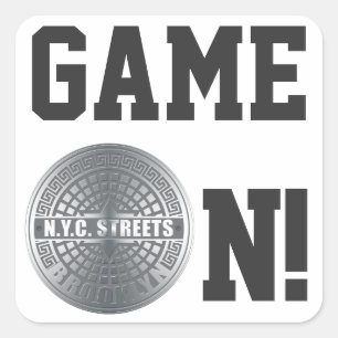 Manhole Covers Brooklyn Square Sticker