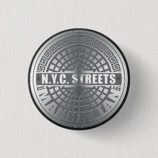 Manhole Covers Manhattan 3 Cm Round Badge
