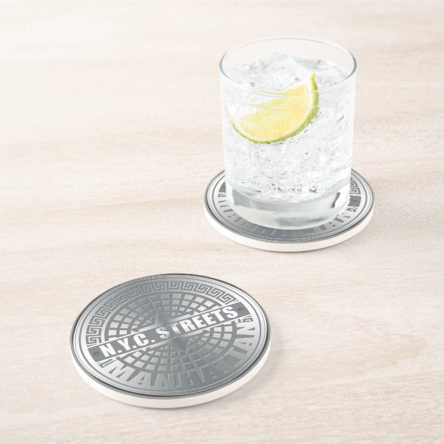 Manhole Covers Manhattan Coaster (Side)