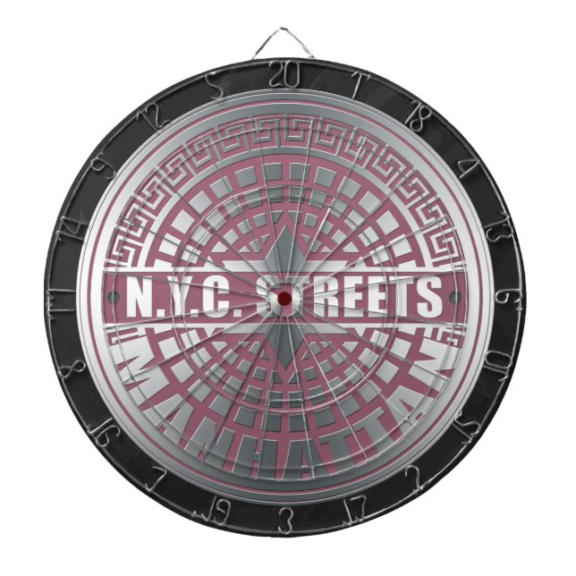 Manhole Covers Manhattan Dartboard (Front)