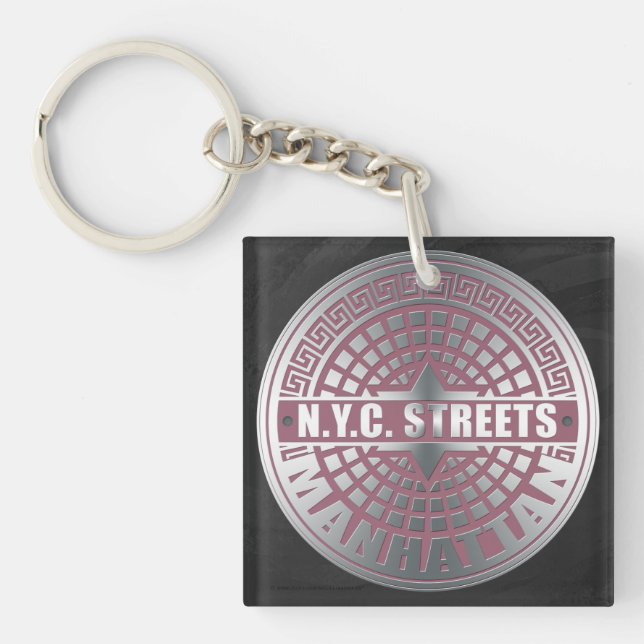 Manhole Covers Manhattan Key Ring (Front)