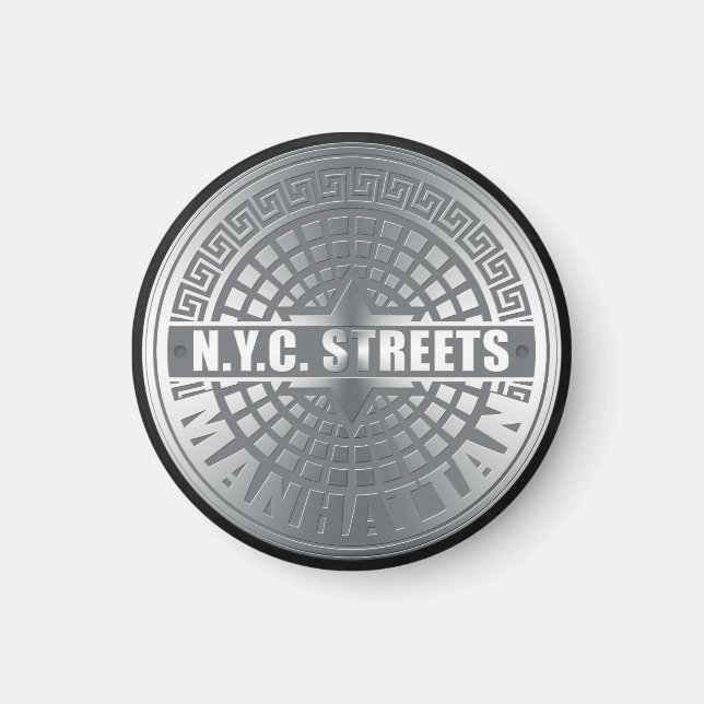 Manhole Covers Manhattan Magnet (Front)