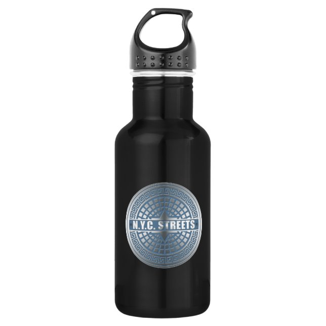 Manhole Covers NYC 532 Ml Water Bottle (Front)