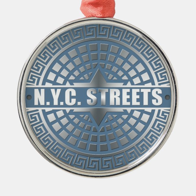 Manhole Covers NYC Metal Tree Decoration (Front)