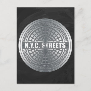 Manhole Covers NYC Postcard