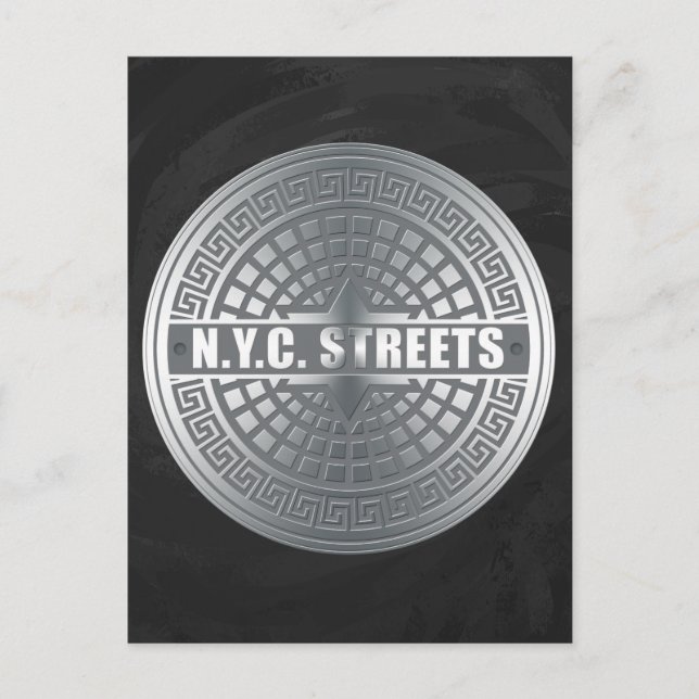 Manhole Covers NYC Postcard (Front)