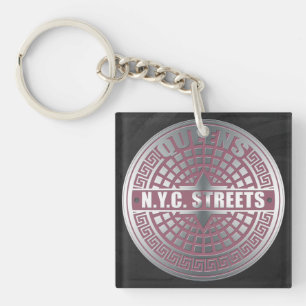 Manhole Covers Queens Key Ring