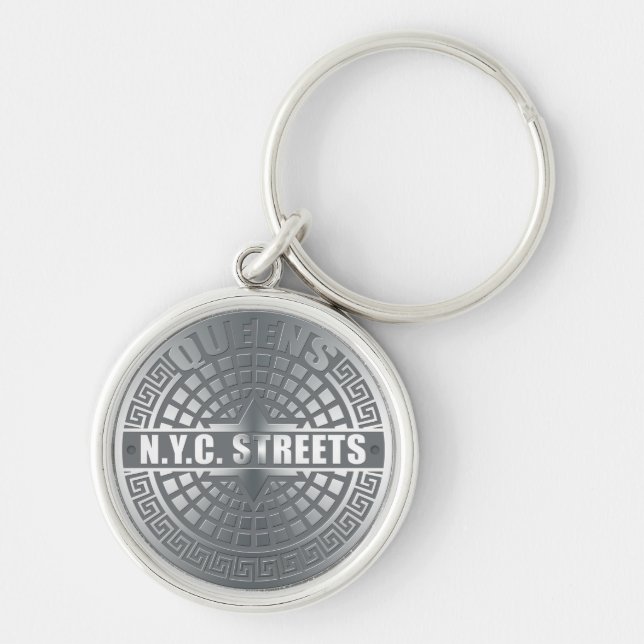 Manhole Covers Queens Key Ring (Front)