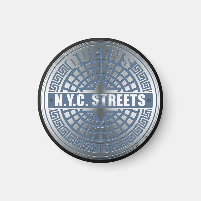 Manhole Covers Queens Magnet (Front)