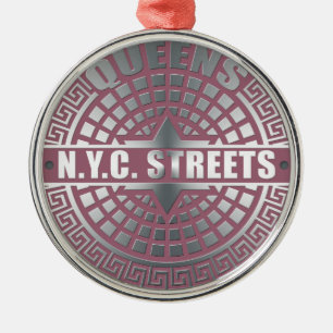 Manhole Covers Queens Metal Ornament