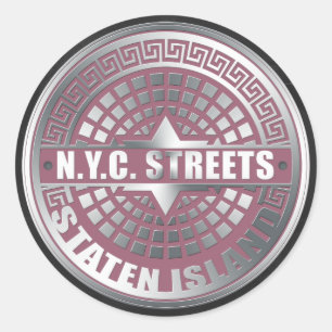 Manhole Covers Staten Island Classic Round Sticker
