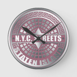 Manhole Covers Staten Island Round Clock