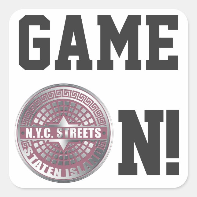Manhole Covers Staten Island Square Sticker (Front)