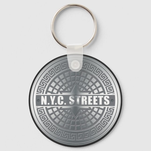 Manhole NYC Key Ring (Front)