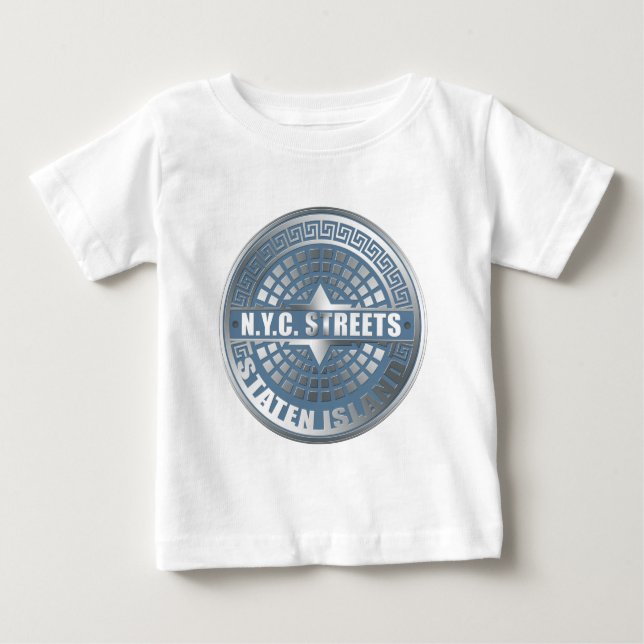 Manhole Staten Island Blue Baby T-Shirt (Front)