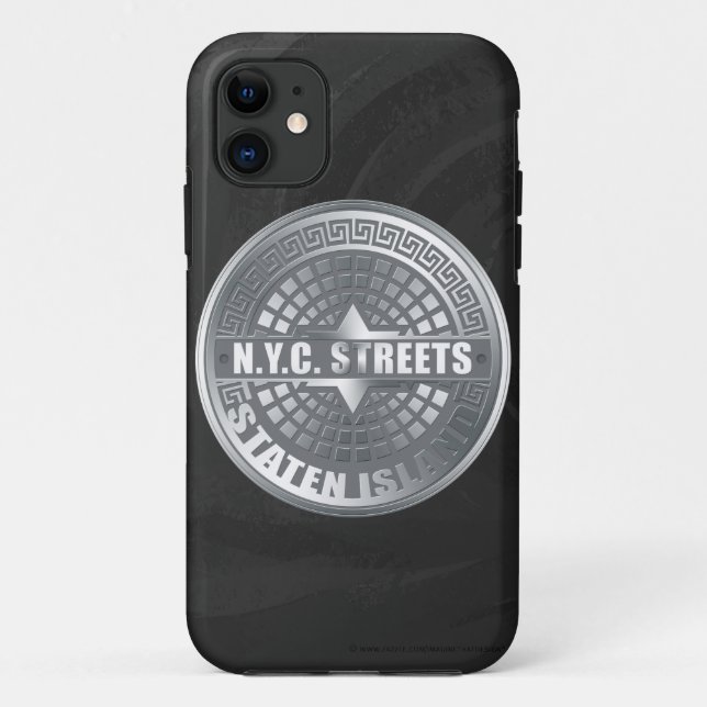 Manhole Staten Island Grey Case-Mate iPhone Case (Back)