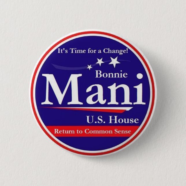 Mani 6 Cm Round Badge (Front)