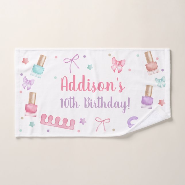 Mani-Pedi Party Manicure Pedicure Nail Polish Hand Towel (Hand Towel)