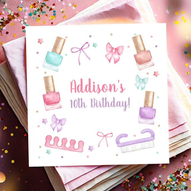 Mani-Pedi Party Manicure Pedicure Nail Polish Napkin (Creator Uploaded)