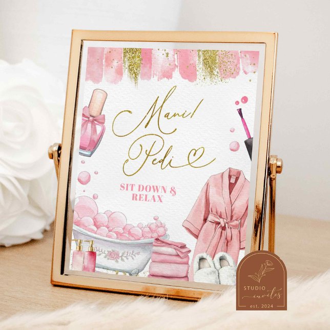 Mani Pedi Spa Party Sign (Creator Uploaded)