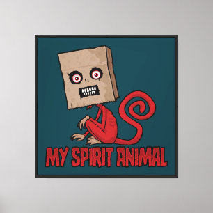 Maniacal Masked Monkey Spirit Animal Canvas Print