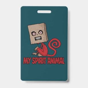 Maniacal Masked Monkey Spirit Animal ID Badge