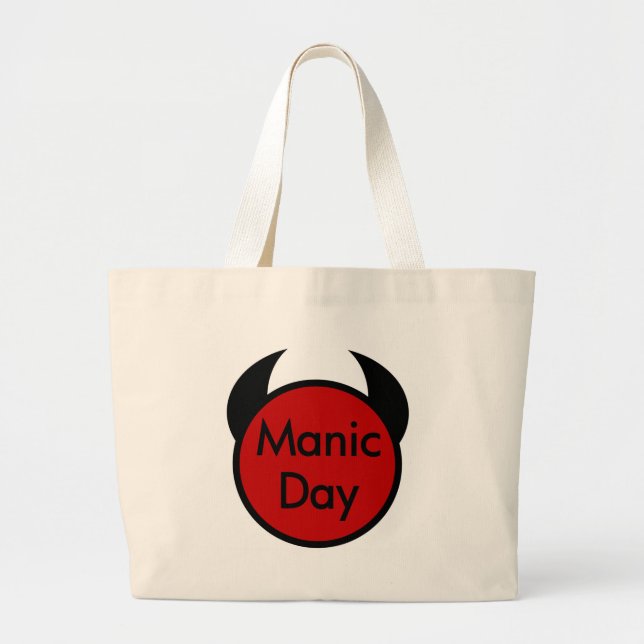Manic Day Large Tote Bag (Front)