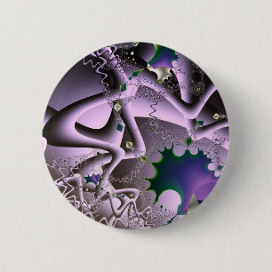 Manic Episodes - Fractal Art 6 Cm Round Badge