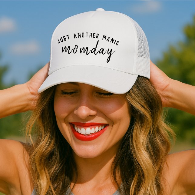 Manic Momday | Busy Mum Modern Mother's Day Pun Trucker Hat (Creator Uploaded)