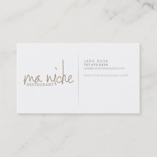 MaNiche - Jada Business Card (Front)