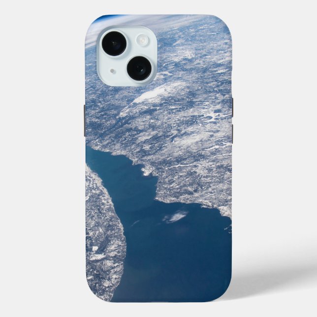 Manicouagan Crater And The St. Lawrence River Case-Mate iPhone Case (Back)