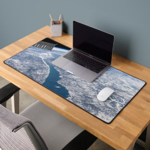 Manicouagan Crater And The St. Lawrence River Desk Mat