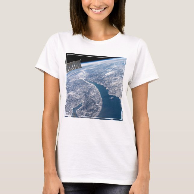Manicouagan Crater And The St. Lawrence River T-Shirt (Front)
