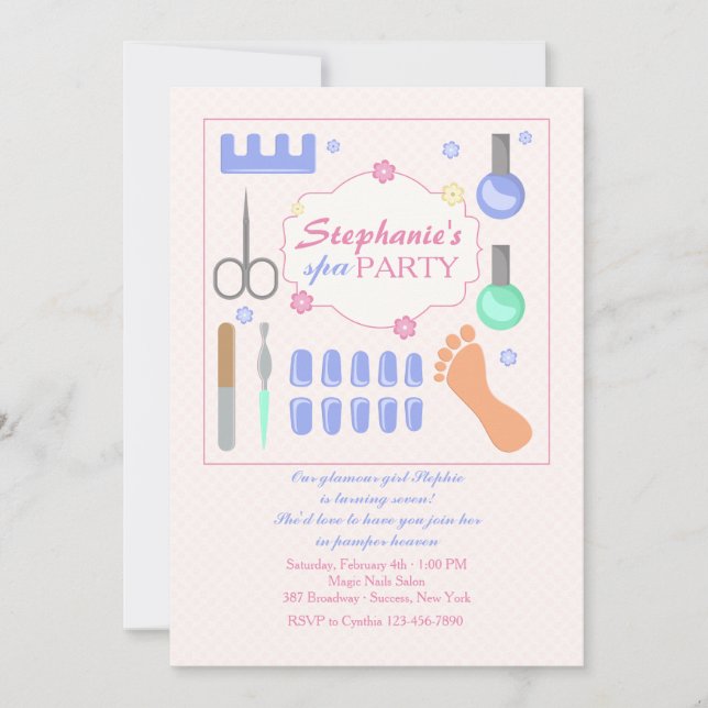 Manicure and Pedicure Party Invitation (Front)