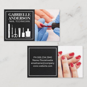 Manicure Nails Painted   Nail Salon Business Card