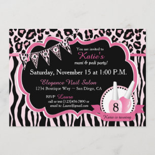 Manicure & Pedicure Spa Party Birthday Invitation