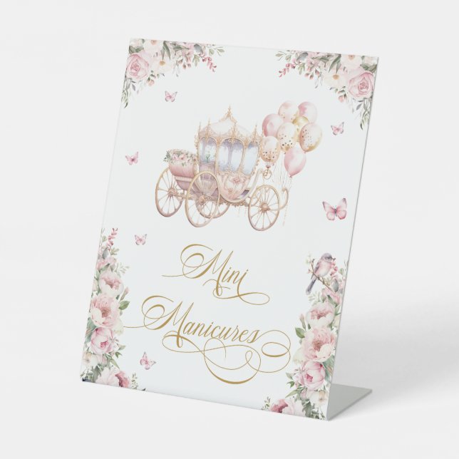 Manicure Station Makeup Princess Girl Pedestal Sign (Front)