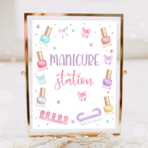 Manicure Station Mani-Pedi Party Pedicure Spa Girl Poster