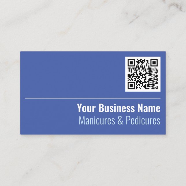Manicures & Pedicures QR Code Business Card (Back)