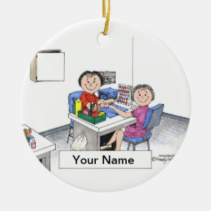 Manicurist - Female Ceramic Ornament