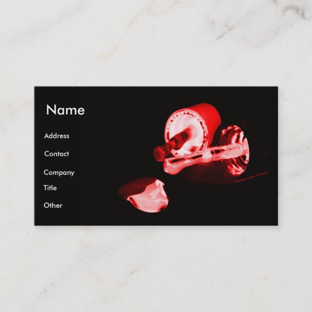 Manicurist In Black & Red Business Card (Front)