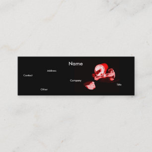 Manicurist In Black & Red Mini Business Card