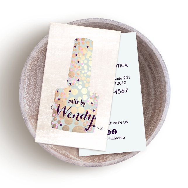 Manicurist Nail Polish Bottle  Business Card (Creator Uploaded)