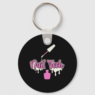 Manicurist Nail Tech Polish Colour Beauty Pedicuri Key Ring