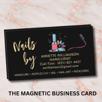 Manicurist Nail Technician Magnetic Business Card