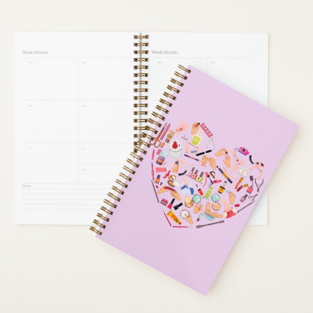 Manicurist Nail Technician Tool Heart Planner (Display)